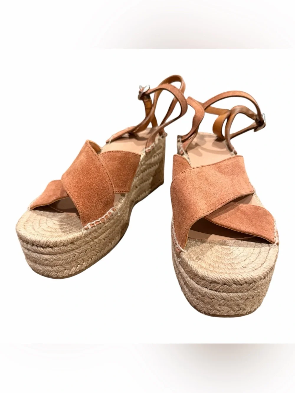 rag & bone Tan Suede Espadrille Platform Sandal
